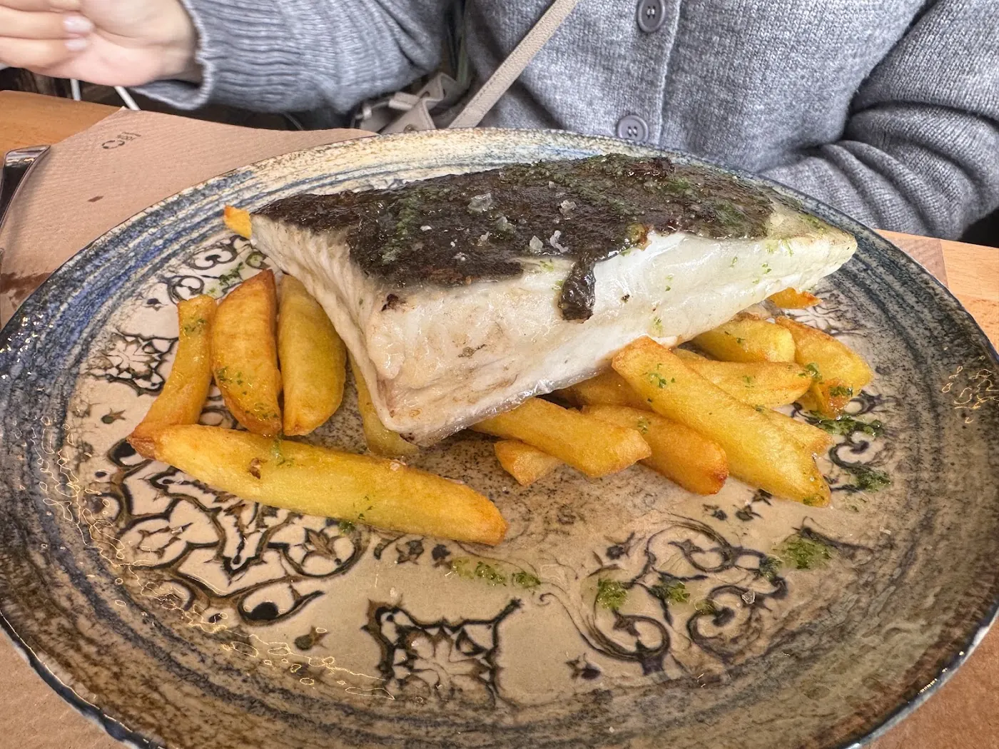 Llobarro amb patates